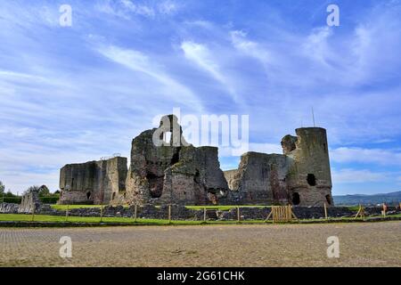 Rhuddlan Castle in Rhuddlan, Denbighshire, Nordwales. Stockfoto