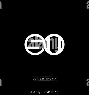 Anfangsbuchstabe verbunden Kreis Kapital Monogramm Logo moderne Vorlage Gold Farbe Version auf schwarzem Hintergrund isoliert Stock Vektor