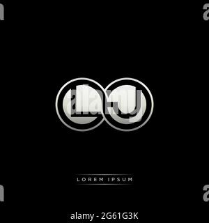 Anfangsbuchstabe verbunden Kreis Kapital Monogramm Logo moderne Vorlage Gold Farbe Version auf schwarzem Hintergrund isoliert Stock Vektor