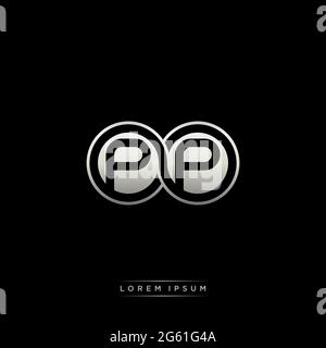 Anfangsbuchstabe verbunden Kreis Kapital Monogramm Logo moderne Vorlage Gold Farbe Version auf schwarzem Hintergrund isoliert Stock Vektor