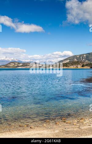 Lapataia Bucht im Nationalpark Tierra del Fuego, Argentinien Stockfoto