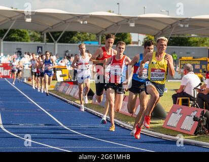 MANCHESTER - ENGLAND 25/27 JUN 21: Andrew Butchart startet bei den Muller British Athletics Championships im Manchester Regional are über 5000 Meter Stockfoto