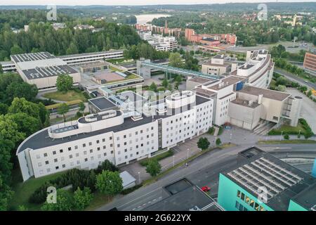 Universität Tampere von oben Stockfoto