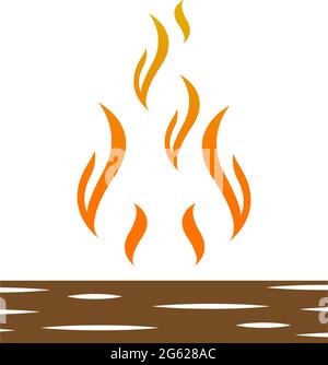 Flamme, Feuer Symbol Logo Design Vektor Vorlage Illustration Stock Vektor
