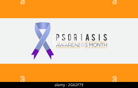 Psoriasis Awareness Month Vector Banner Template am August beobachtet Stock Vektor