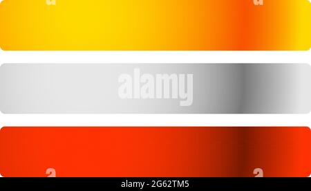 Gold, Silber, Bronzetafeln, Banner, Knöpfe, Platten und Bleche. Edelmetall-Balken – Stock-Vektor-Illustration, Clip-Art-Grafiken Stock Vektor