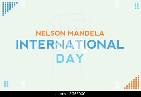 nelson mandela International Day Vektorvorlage Stock Vektor