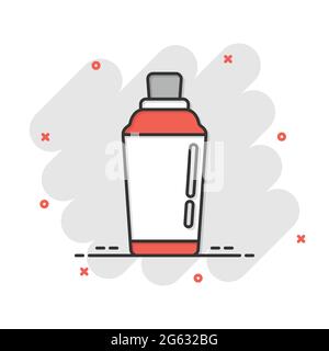 Shaker cocktail Symbol im flachen Stil. Alkohol Flasche Vector Illustration auf weißem Hintergrund isoliert. Bar trinken Geschäftskonzept. Stock Vektor