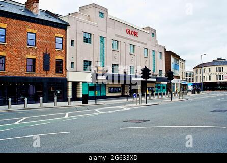 Das renovierte Globe Theatre, Stockton on Tees, The Beatles, spielte hier im Jahr 1963 an dem Tag, an dem JFK in den USA, Cleveland, England, angegriffen wurde Stockfoto