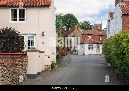 Das Dorf Tealby in den Lincolnshire Wolds Stockfoto