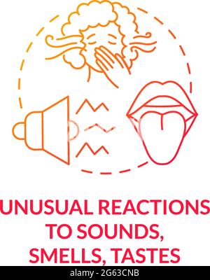 Symbol für das Konzept der sensorischen Empfindlichkeit Stock Vektor