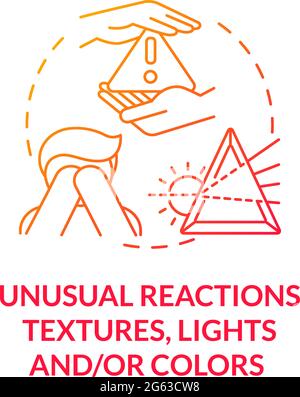 Sinnesfragen im Autismus-Konzept-Symbol Stock Vektor