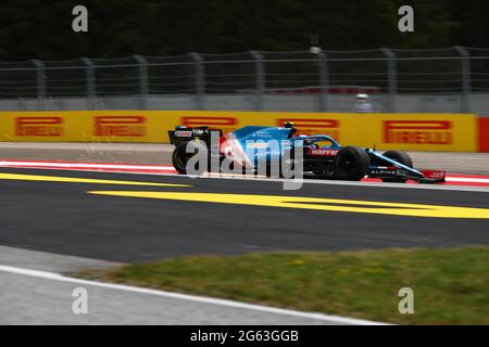 Spielberg, Österreich. Juli 2021. #31 Esteban Ocon Alpine. Formel 1 Weltmeisterschaft 2021, Österreichischer GP 1-4. Juli 2021 Quelle: Independent Photo Agency/Alamy Live News Stockfoto