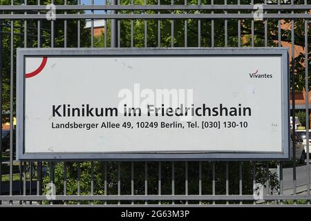 Vivantes Klinikum im Friedrichshain (Vivantes Klinik in Friedrichshain) Stockfoto