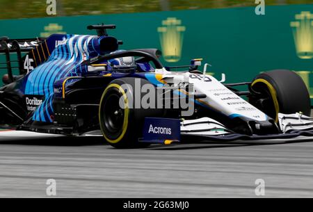 Spielberg, Österreich. Juli 2021. Spielberg, Österreich. Juli 2021. # 45 Roy Nissany (ISR, Williams Racing), F1 Grand Prix von Österreich auf dem Red Bull Ring am 2. Juli 2021 in Spielberg, Österreich. (Foto von HOCH ZWEI) Quelle: dpa/Alamy Live News Quelle: dpa picture Alliance/Alamy Live News Stockfoto