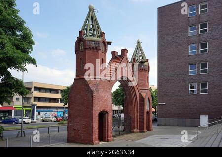 Beamtentor (Offizielles Tor in der Brunnenstraße, Berlin) Stockfoto