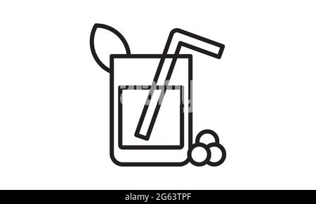 Hausgemachte Glühwein schwarz Symbol Zeichen auf Vektor-Bild Stock Vektor