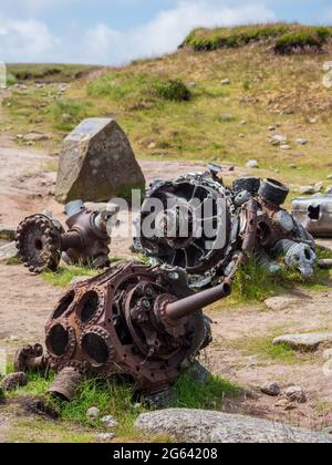 Ort des Flugzeugabsturzes Bleaklow Moor Peak District UK Stockfoto