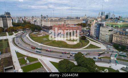 Luftaufnahme von Puerto Madero in Buenos Aires - Argentinien. Stockfoto