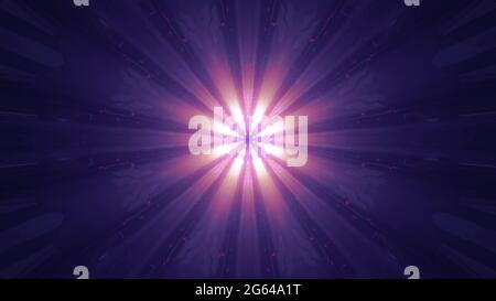 Helle Strahlen, die in Dunkelheit leuchten 4K UHD 3D-Illustration Stockfoto
