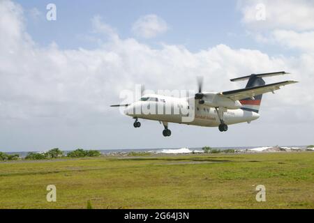 Jaluit Atoll, Marshallinseln - Air Marshallinseln im Flug Stockfoto