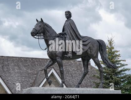 Statue von Königin Elizabeth II, Reiten in Ottawa Stockfoto