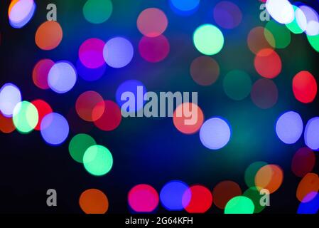 Bunte Bokeh Kugeln abstrakt defokussierten Rücken Boden Stockfoto