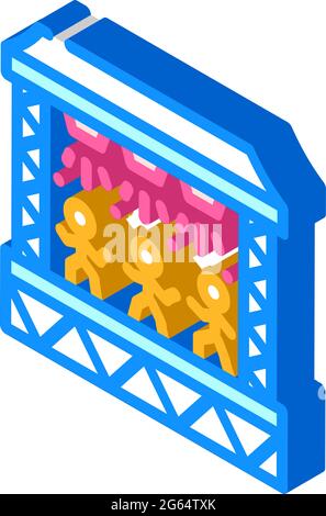 tanzende Szene isometrisches Symbol Vektor Illustration Zeichen Stock Vektor