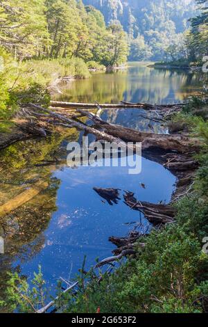 Lago Chico See im Nationalpark Huerquehue, Chile Stockfoto