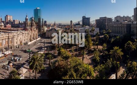 Plaza de Las Armas entfernt in Santiago, Chile Stockfoto