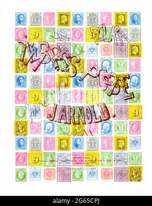 Timbres Poste Polka, französische Noten Musik ca. 1850er Stockfoto