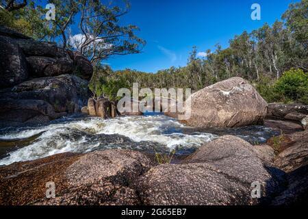 Barra Nulla Cascades, Gibraltar Range National Park, NSW, Australien Stockfoto