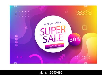 Gradient abstrakte horizontale Verkauf Banner Vorlage Vektor. Stock Vektor