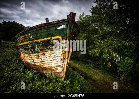 Schiffbruch Bretagne, Frankreich Stockfoto