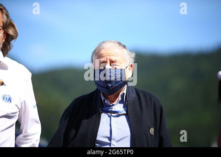 Spielberg, Osterreich. Juli 2021. Jean Todt, FIA-Präsident, Formel-1-Weltmeisterschaft 2021, Österreichischer GP 1-4. Juli 2021 Quelle: Independent Photo Agency/Alamy Live News Stockfoto