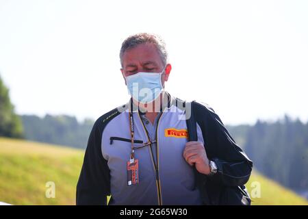 Spielberg, Osterreich. Februar 2019. Mario Isola, technischer Direktor Pirelli, Formel-1-Weltmeisterschaft 2021, Österreichischer GP 1-4. Juli 2021 Quelle: Independent Photo Agency/Alamy Live News Stockfoto