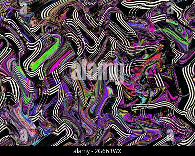 Kreative Illustration von mehrfarbigen abstrakten Hintergrund - gebogene Formen Creative Abstract Design - Abstract Morphing lebendige Formen Hintergrund Stockfoto