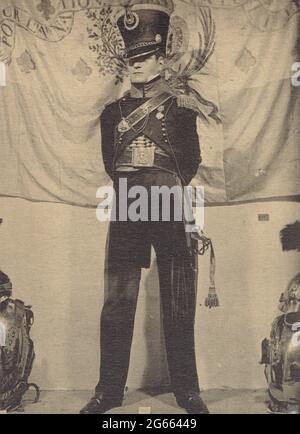 officier du 7e régiment de chasseurs à cheval sous le 1er Empire Stockfoto