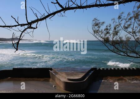 Gezeitenbecken, Gonubie, East London, S.A. Stockfoto