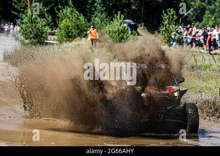 227 Pena Campo José (esp), Tornabell Cordoba Rafael (esp), Xtreme Plus, Polaris RZR Pro XP, Aktion während der zweiten Etappe der Silk Way Rally 03 zwischen Nowosibirsk und Gorno-Altaisk, in Russland am 2021. Juli - Foto Julien Delfosse / DPPI Stockfoto