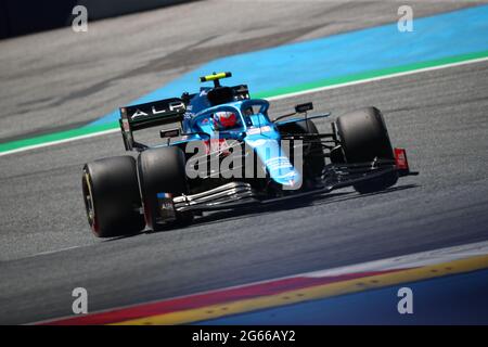 Spielberg, Osterreich. Juli 2021. #31 Esteban Ocon Alpine. Formel 1 Weltmeisterschaft 2021, Österreichischer GP 1-4. Juli 2021 Quelle: Independent Photo Agency/Alamy Live News Stockfoto