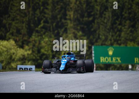 Spielberg, Osterreich. Juli 2021. #14 Fernando Alonso, Alpine. Formel 1 Weltmeisterschaft 2021, Österreichischer GP 1-4. Juli 2021 Quelle: Independent Photo Agency/Alamy Live News Stockfoto