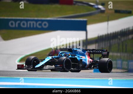 Spielberg, Osterreich. Juli 2021. #14 Fernando Alonso, Alpine. Formel 1 Weltmeisterschaft 2021, Österreichischer GP 1-4. Juli 2021 Quelle: Independent Photo Agency/Alamy Live News Stockfoto