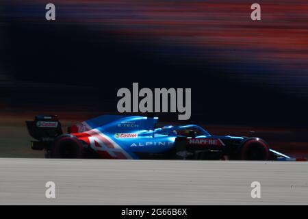 Spielberg, Osterreich. Juli 2021. #14 Fernando Alonso, Alpine. Formel 1 Weltmeisterschaft 2021, Österreichischer GP 1-4. Juli 2021 Quelle: Independent Photo Agency/Alamy Live News Stockfoto