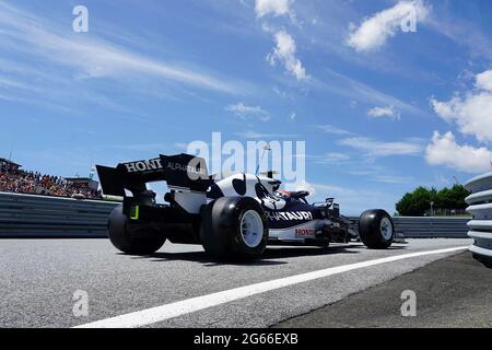 3. Juli 2021, Red Bull Ring, Spielberg, Formel 1 BWT Grosser Preis von Osterreich 2021, im Bild Pierre Gasly (FRA # 10), Scuderia AlphaTauri Honda Stockfoto