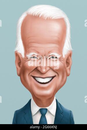 Joe Biden Karikatur Stockfoto