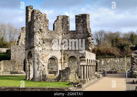 Die erste Zisterzienserabtei, die im 1200. Jahrhundert in Irland gegründet wurde. County Meath, Irland. Stockfoto