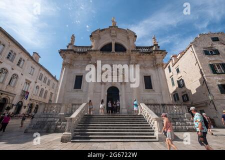 Sankt-Blasius-Kirche, Sv Vlaha, Luza quadratisch, Dubrovnik, Dubrovnik-Neretva County, Dalmatien, Kroatien Stockfoto