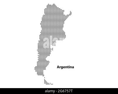 Vektor Halbton gepunktete Karte von Argentinien Land für Ihr Design, Travel Illustration Konzept. Stock Vektor