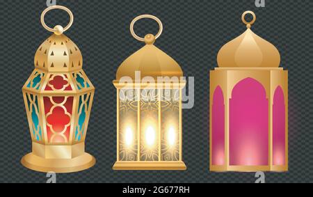 Vintage Gold arabischen Laternen . Stock Vektor